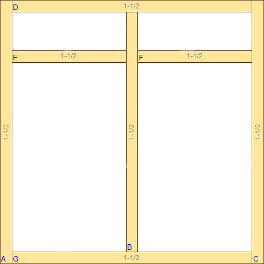 Cabinet Front Face Frames - Custom Sizes